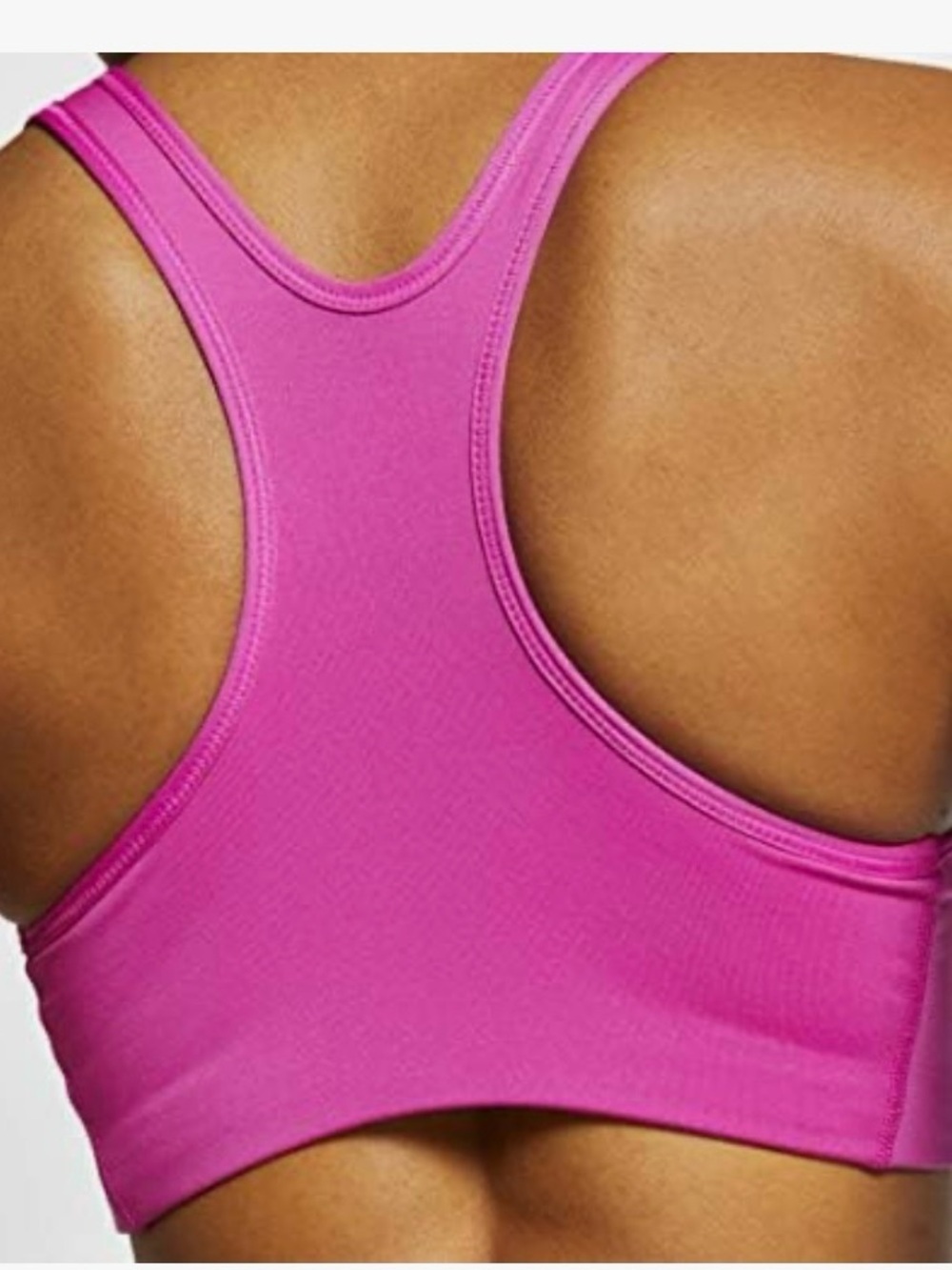 Nike Pink Racerback Sports Bra with Black Swoosh- NWOT - Picture 4 of 8